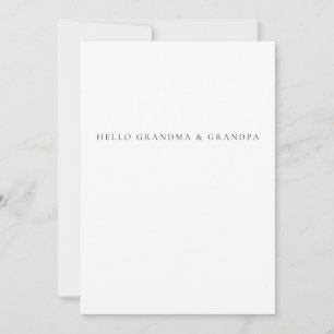 Hallo Oma & Opa Baby Enthüllung  Ankündigung