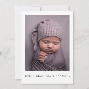 Hallo Oma & Opa Baby-Foto Ankündigung