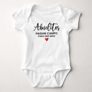 Hallo Omas und Opas spanische Schwangerschaftsankü Baby Strampler