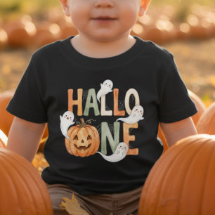 Hallo-one 1. Geburtstag Baby Kürbis und Geister T-shirt