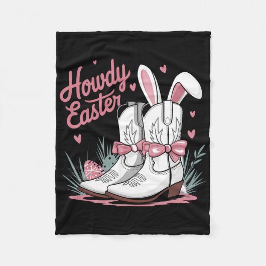 Hallo Ostern Fleecedecke (Vorderseite)