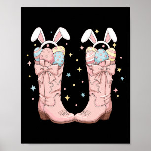 Hallo Ostern Western Osterhase Cowboy Stiefel Oste Poster