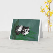 Hallo Panda Karte (Gelbe Blume)