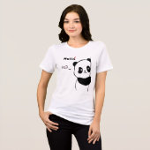 Hallo Panda Liebe Tri-Blend Shirt (Vorderseite voll)