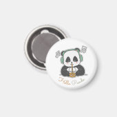 Hallo Panda Magnet (Vorderseite/Rückseite)