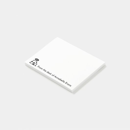 Hallo Panda Post-it Klebezettel (angewinkelt)