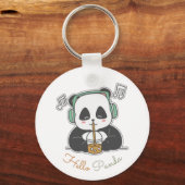 Hallo Panda Schlüsselanhänger (Vorderseite)