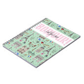 Hallo Paris France Vacation French Landmarks Notizblock (Linke Seite)