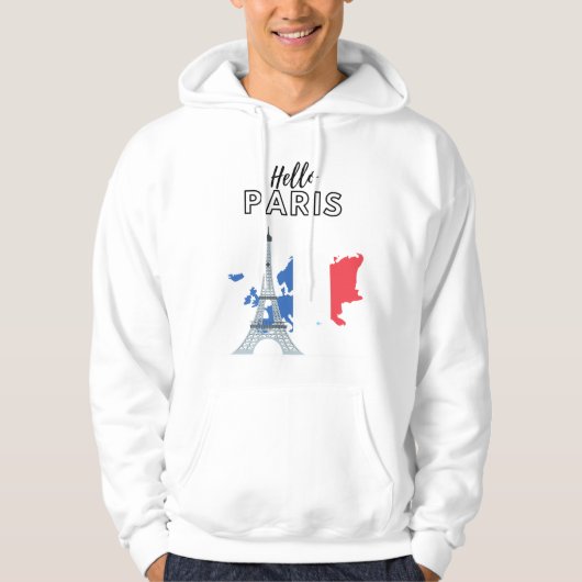 Hallo Paris Hoodie (Vorderseite)