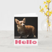 Hallo Pembroke Corgi Puppy Hund Blank Note Card Karte (Gelbe Blume)
