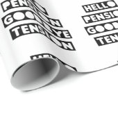 Hallo Pensions-Auf Wiedersehen Spannung Geschenkpapier (Rolleneckpunkt)