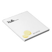 Hallo, Personalisiert Lemon Notizblock (angewinkelt)