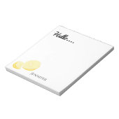 Hallo, Personalisiert Lemon Notizblock (Rotiert)