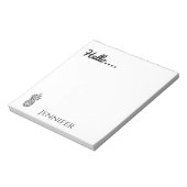 Hallo, Personalisierte Ananas Notizblock (Rotiert)