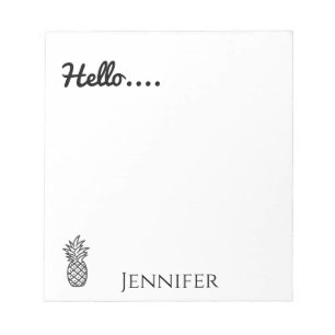 Hallo, Personalisierte Ananas Notizblock