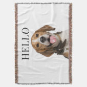 Hallo Personalisierter Beagle Dog Portrait Foto Decke (Vorderseite Vertikal)