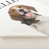 Hallo Personalisierter Beagle Dog Portrait Foto Sherpadecke (3/4)