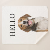 Hallo Personalisierter Beagle Dog Portrait Foto Sherpadecke (Vorderseite (Horizontal))
