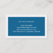 Hallo persönliche Vernetzungs-Visitenkarten im Visitenkarte (Rückseite)