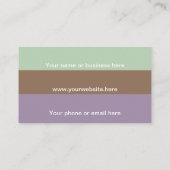 Hallo Pflaumenpinzette Minimal Klasse Visitenkarte (Rückseite)