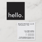 Hallo-Platz Quadratische Visitenkarte (Vorne/Hinten)