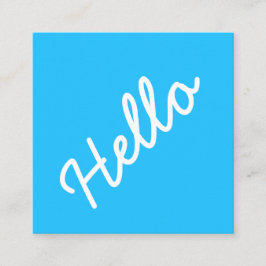 Hallo - Platz - Sky Blue Quadratische Visitenkarte