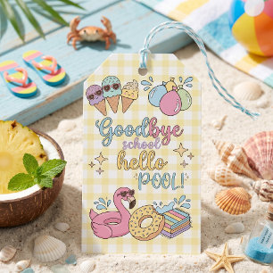 Hallo Poolparty Gelb Caro Geschenkanhänger