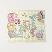 Hallo Poolparty Gelb Caro Wandteppich (Vorderseite (Horizontal))