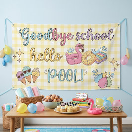 Hallo Poolparty Gelber Caro Banner