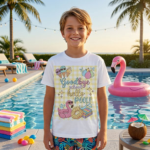 Hallo Poolparty Gelbes Caro T-Shirt