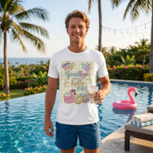 Hallo Poolparty Gelbes Caro T-Shirt