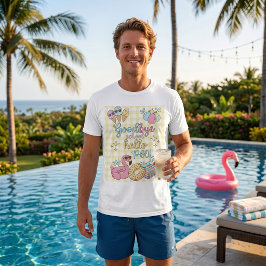 Hallo Poolparty Gelbes Caro T-Shirt