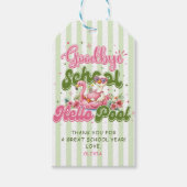 Hallo Poolparty Grüne Streifen Geschenkanhänger (Vorderseite)