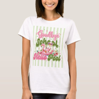 Hallo Poolparty Grüne Streifen T-Shirt
