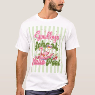 Hallo Poolparty Grüne Streifen T-Shirt
