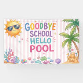 Hallo Poolparty-Streifen Banner (Horizontal)