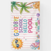 Hallo Poolparty-Streifen Banner (Vertikal)