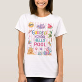 Hallo Poolparty-Streifen T-Shirt (Vorderseite)