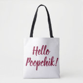 Hallo Poopchik! Ukrainische Taschen-Tasche vom Tasche (Vorderseite)