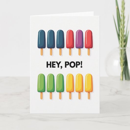 Hallo Pop Frozen Sticks Karte (Vorderseite)