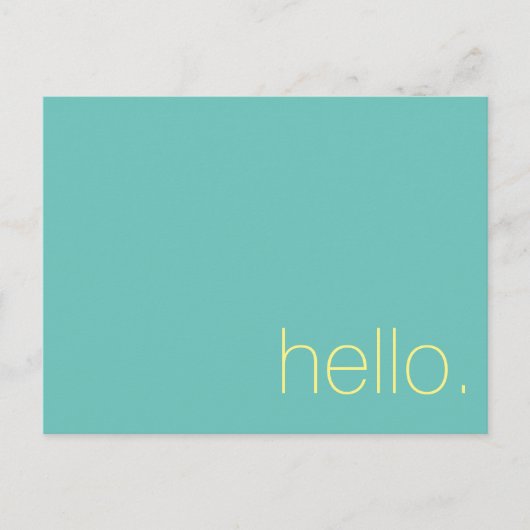 Hallo, Postcard. Postkarte (Vorderseite)