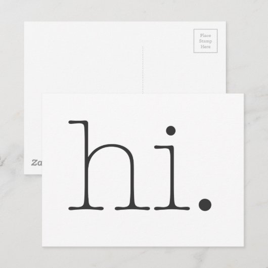 Hallo. Postkarte (Vorne/Hinten)