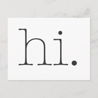 Hallo. Postkarte
