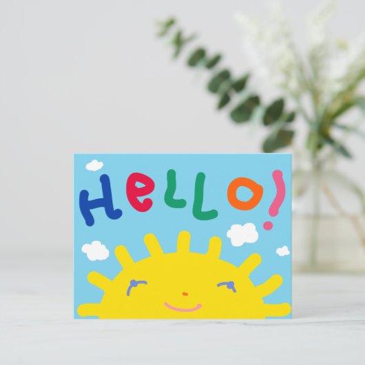 Hallo Postkarte (Stehend Vorderseite)