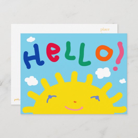 Hallo Postkarte (Vorne/Hinten)