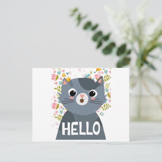 Hallo Postkarte (Stehend Vorderseite)