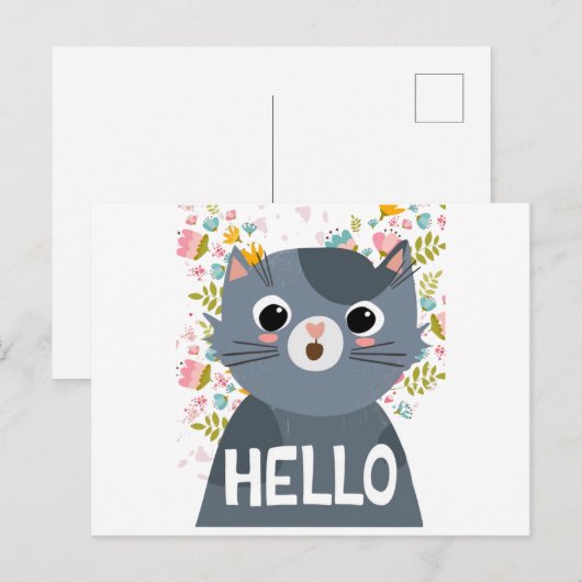 Hallo Postkarte (Vorne/Hinten)