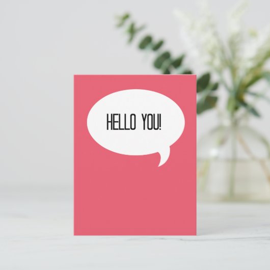 Hallo! Postkarte (Stehend Vorderseite)