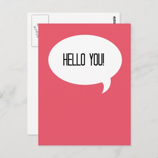 Hallo! Postkarte (Vorne/Hinten)