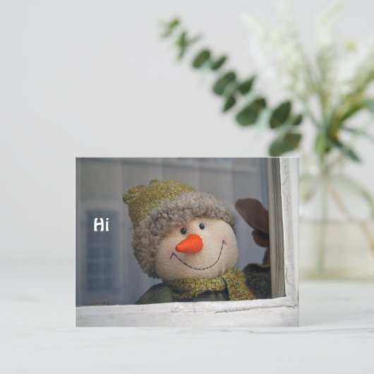 "Hallo!" Postkarte (Stehend Vorderseite)